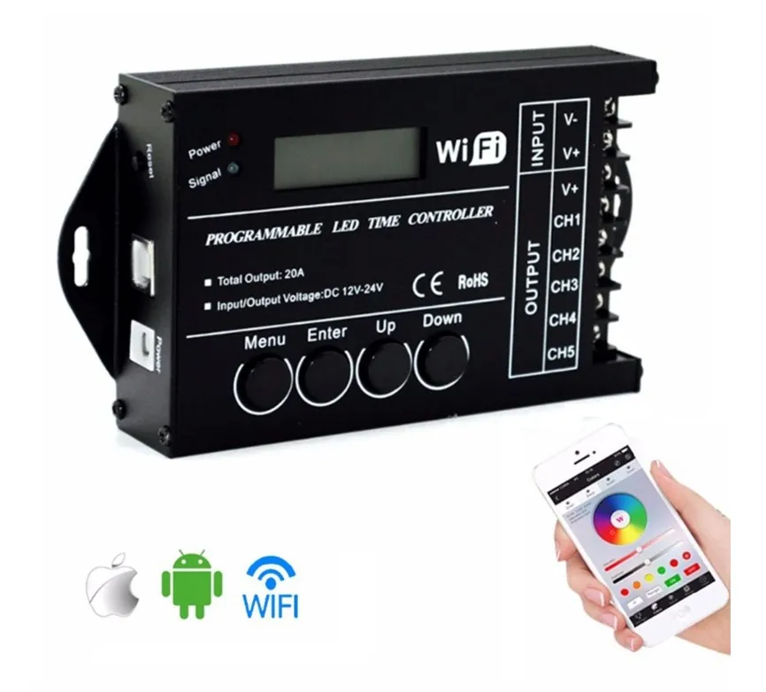 TC421 wifi led time controller upgraded Programmable Controller for LED strip Lights
