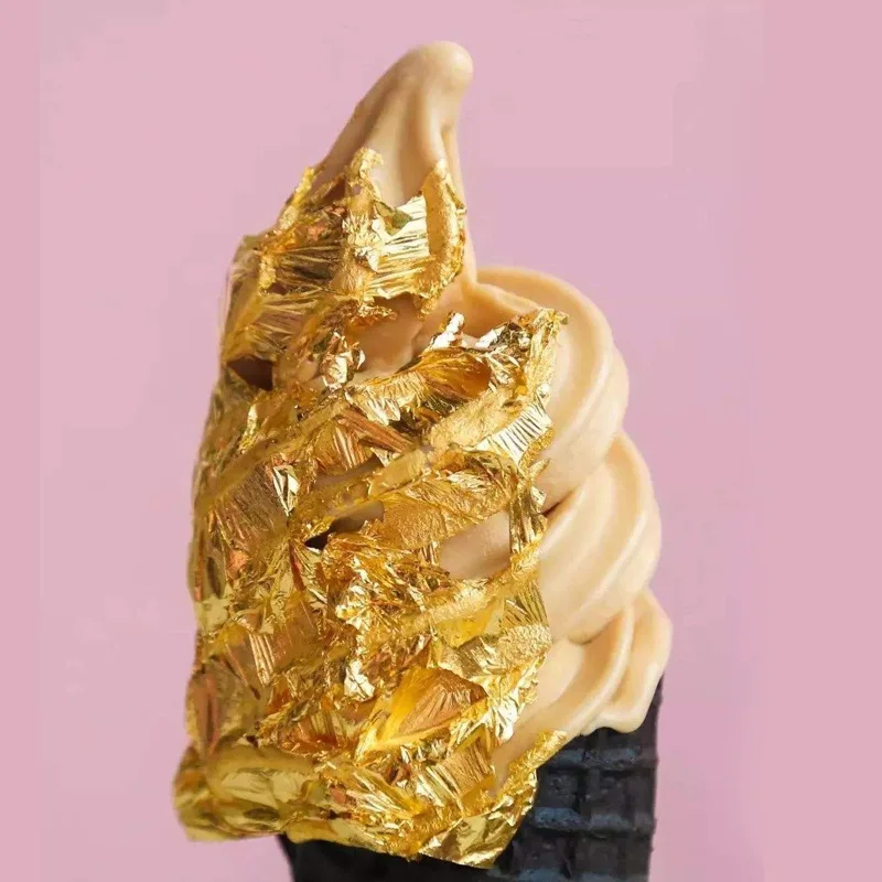 food ingredients pure gold leaf foil paper sheets