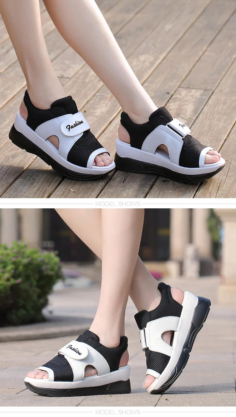 Sh11373a Chinese Factory Ladies New Fashion Shoes Casual Wedge Heel ...