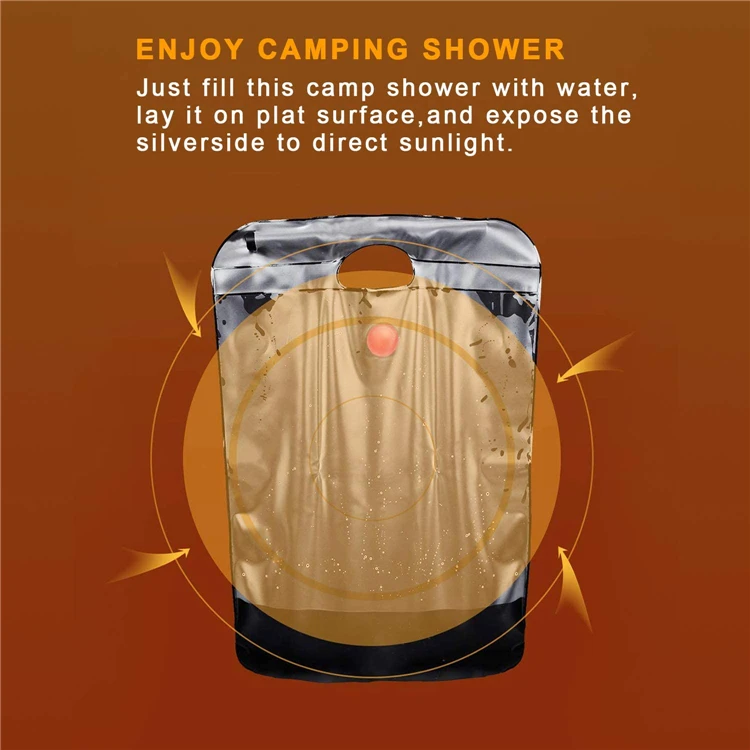 Portable 20L Foldable PVC Water Storage Camping Shower Bags Outdoor Solar Shower Bag