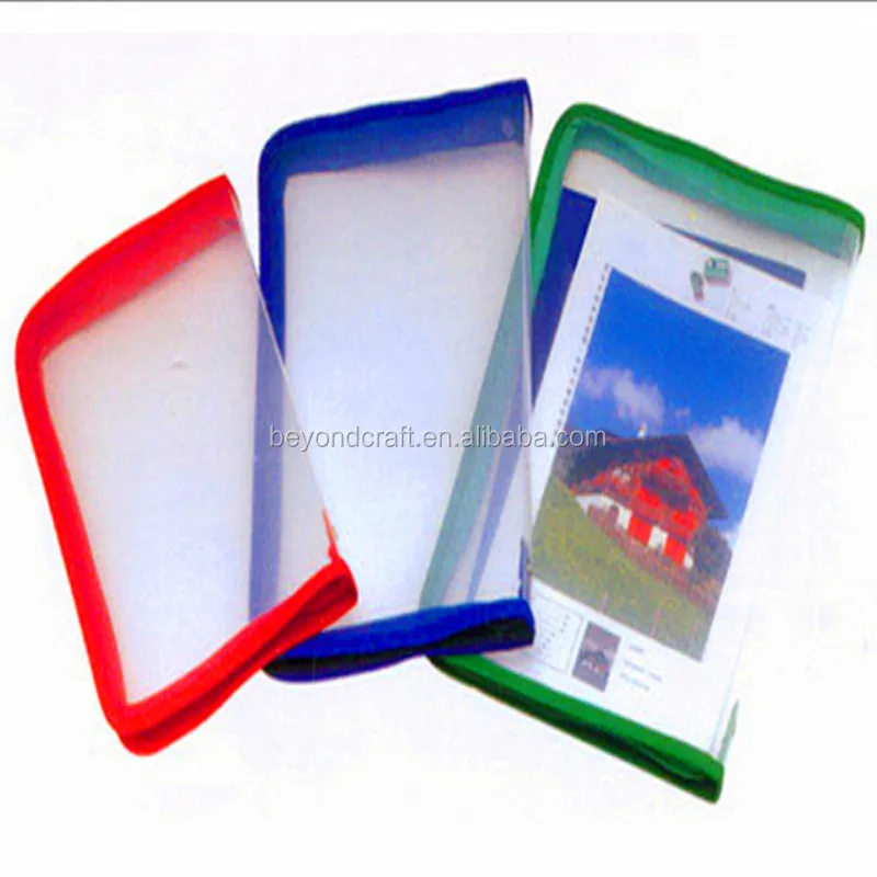 A5 Size Pp Plastic Documents Folder Clear Poly File Bags With Zipper