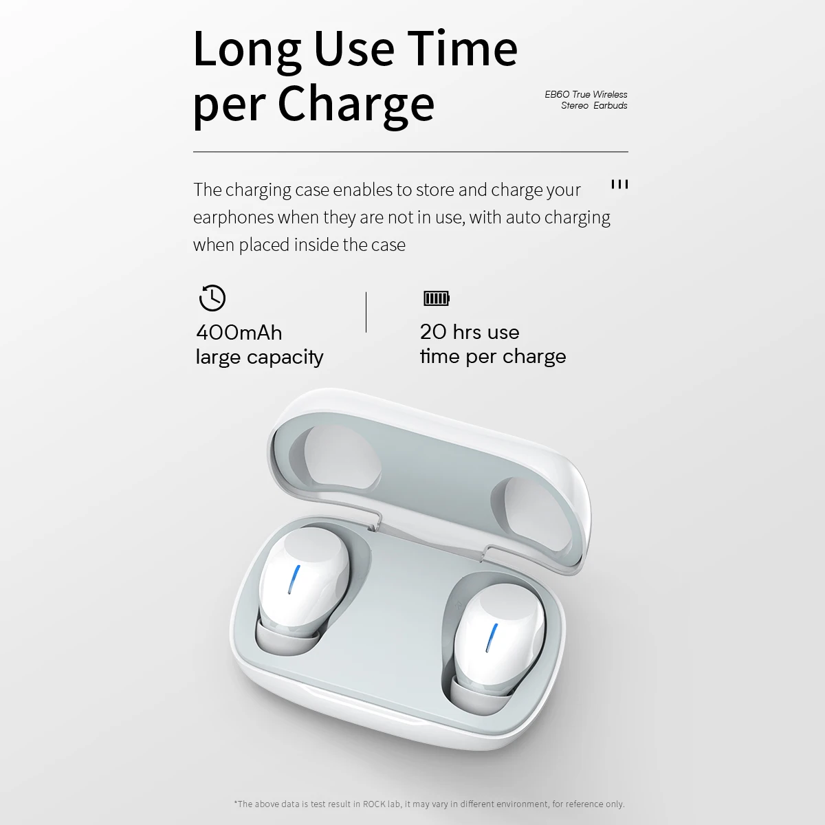 Bluetooth 5.0 400mAh charging case 100mAh headphone DSP noise abating ABS mini earbuds with power bank - ANKUX.COM