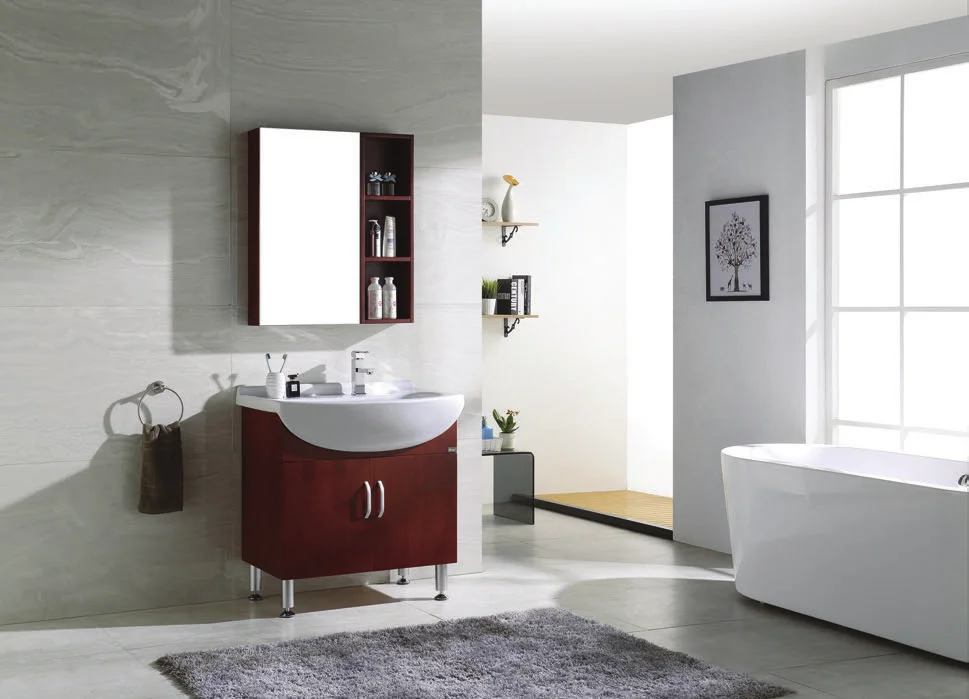 XD-816  high end quality modern style modern hotel and home used vanity cabinets solid wood  bathroom cabinet