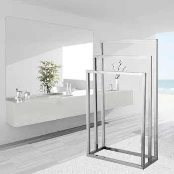 Stainless Steel Towel Rack Bathroom 3 Bar Standing Size Stainless Steel Towel Rack Bathroom 3