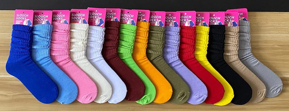 Wd-9 Uron Custom Lazy Lady Slouch Socks Colorful Cotton Fluffy Socks ...