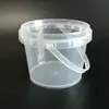 500ml White Food Custom Ice Clear Plastic Bucket Factory Pail with Lid and Handle