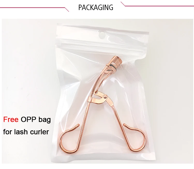 Muting Makeup Tools Vendor Wholesale Custom Logo Rose Gold Mini Eye Lash Lift Curler Private Label Eyelash Curler With Packaging