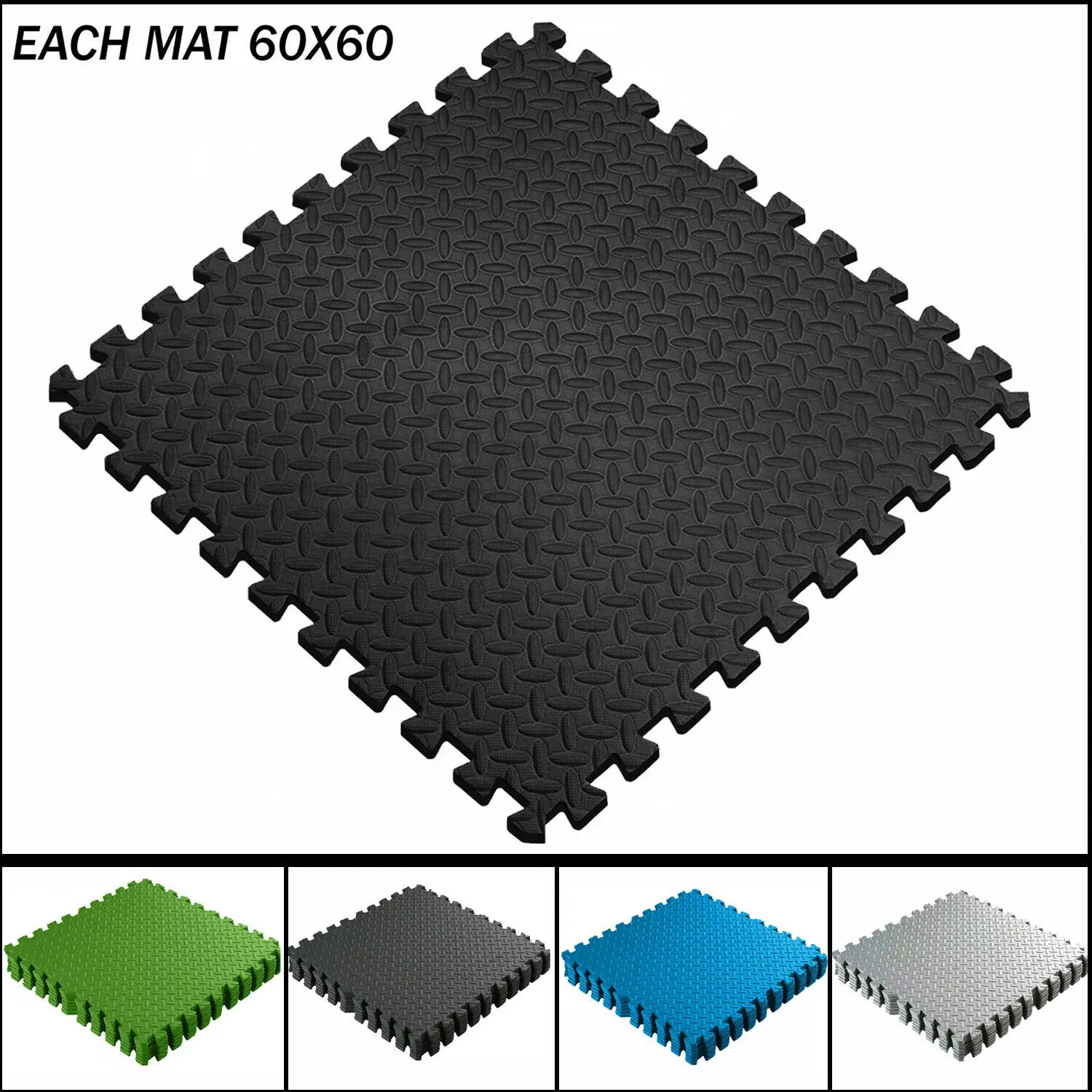 En71 Eva Interlocking Gym Exercise Floor Foam Mats Garage House Office