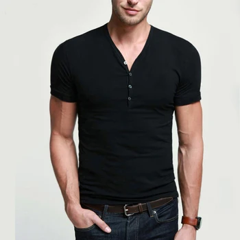 muscle fit v neck t shirts