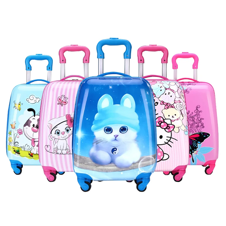 Kitty Cat ABS Hard Shell Suitcase with Wheel TSA Lock Handle Small