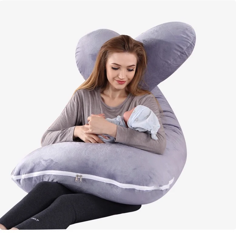 Amazon Hot Sale Queen Rose Pregnancy Pillow With Cover U Shaped Full