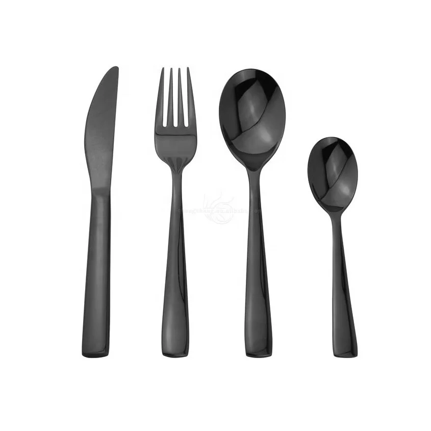 Flatware Home Tableware Restaurant Cutlery Kitchen Silverware Stainless Steel Spoon Fork Knife Utensil Set Flatware Set