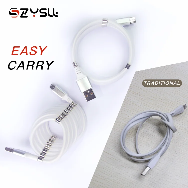Buy 2.4A 2M 3M Short Fast Magnetic Charger White Micro USB Cable - ANKUX.COM