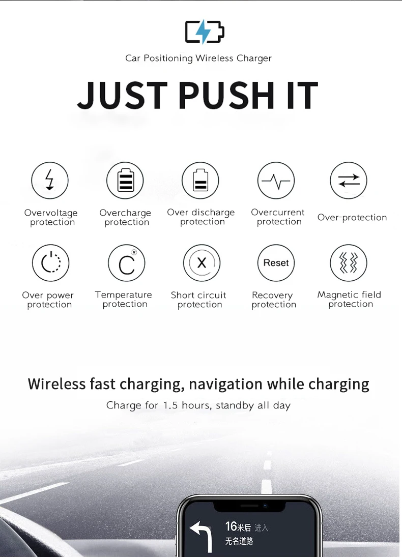 Car Charger 2020 New Car Auto Charging Automatic Clamping Dashboard Qc3.0 Adapter Amazon Top Seller Car Wireless Charger Holder