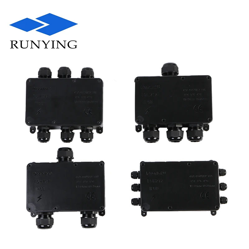 6 Way Electrical Terminal Junction Box For Led Light Waterproof Cable