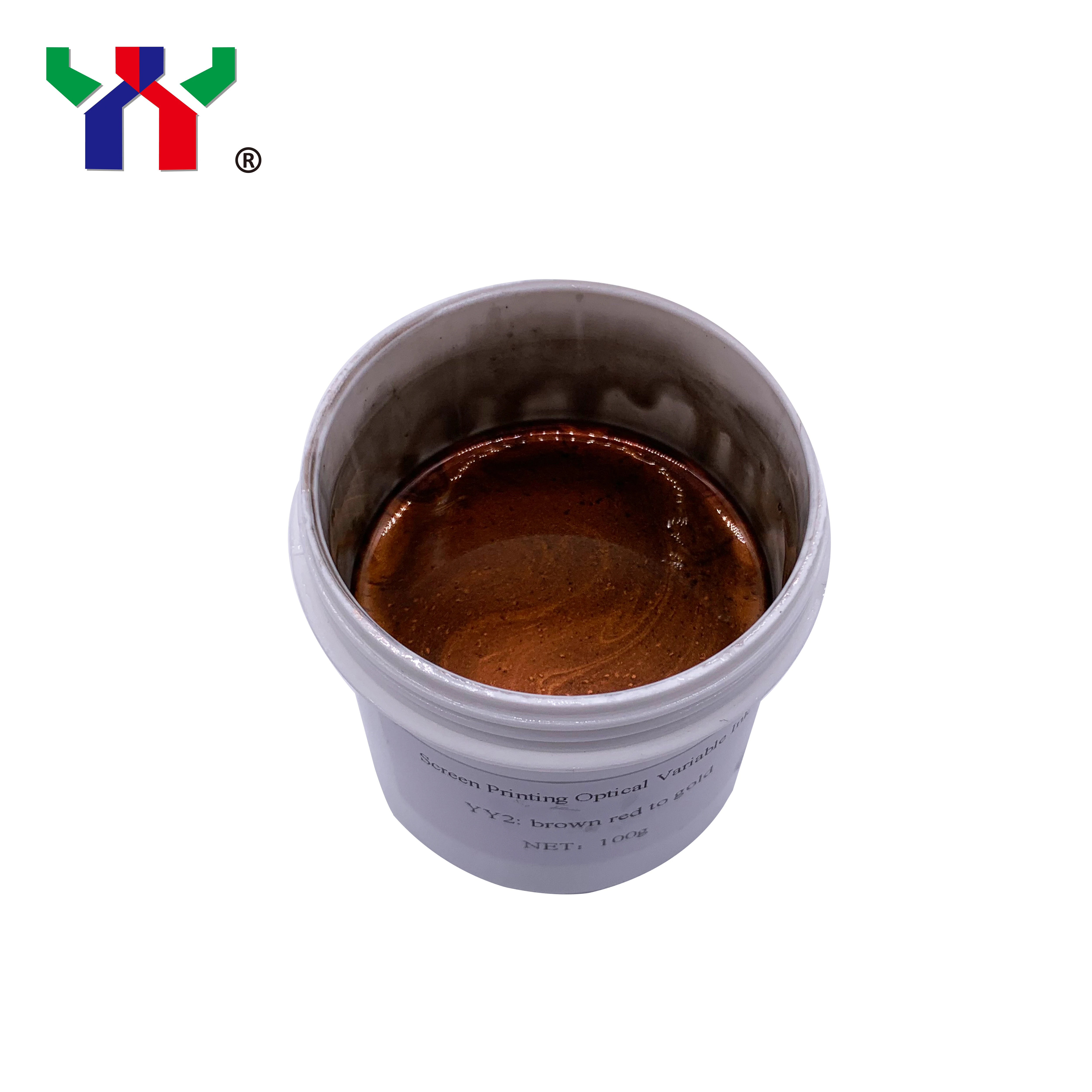 Very good quality bright color  Solvent Based Screen Optical Variable Ink,100 g/bottle,YY2 Brown red to gold,100g/bottle