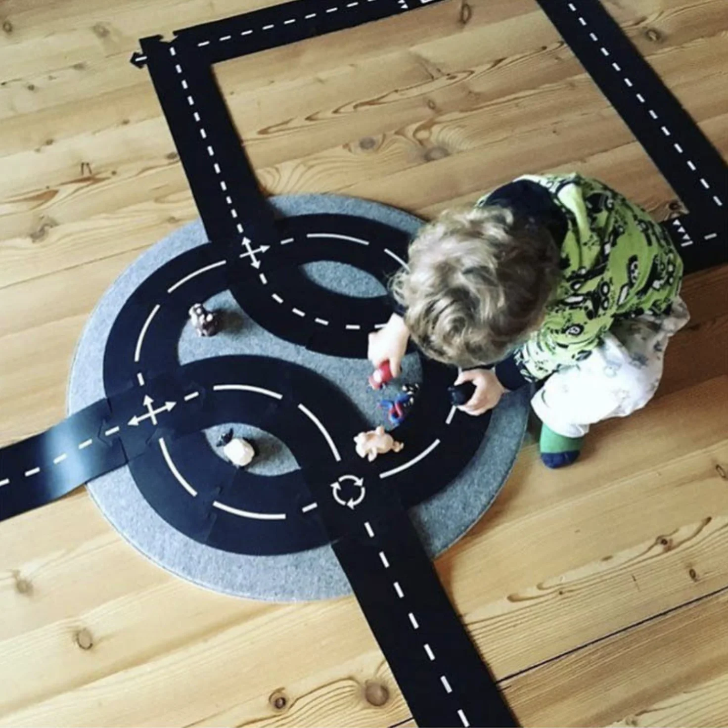 Diy Classic Splicing Path Road Toy Waterproof Pvc Car Race Track Puzzle