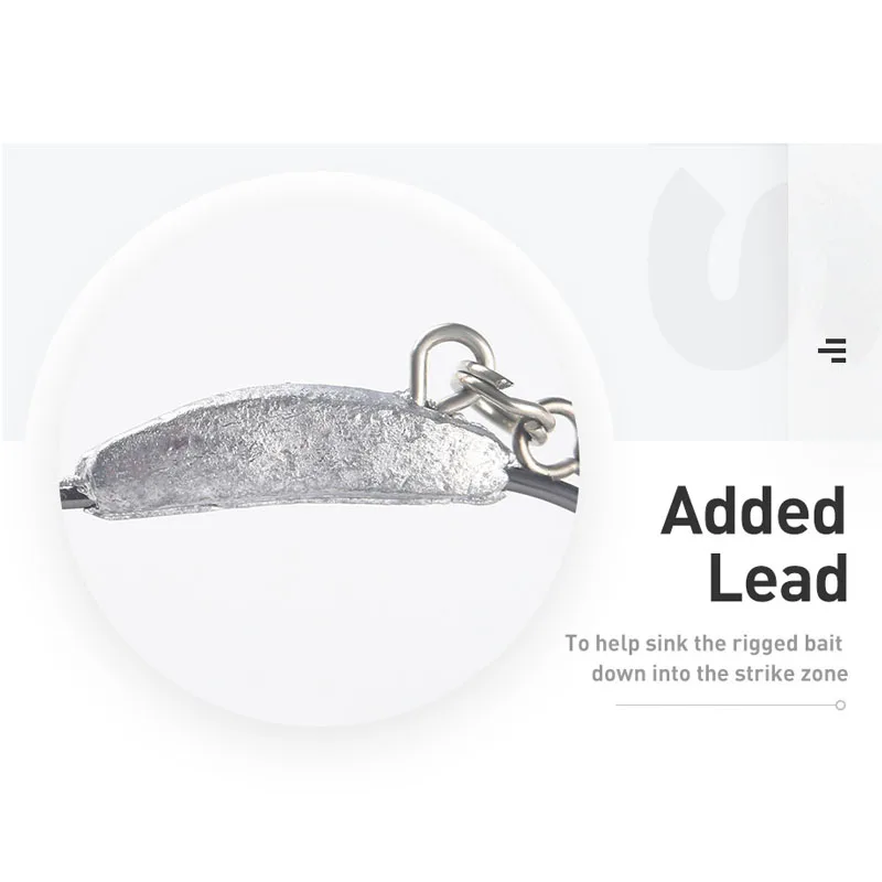 Fishing Spinner Weighted Hook With Twist Lock Crank Hook Swim Bait