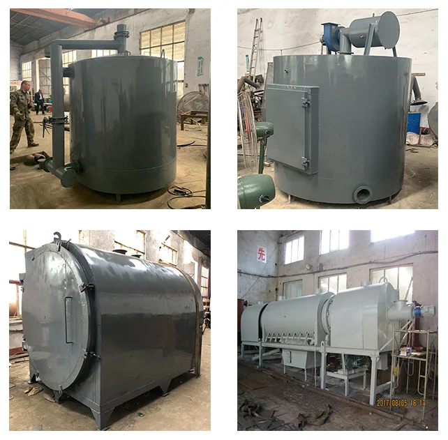 Rice husk wood continuous charcoal carbonization furnace