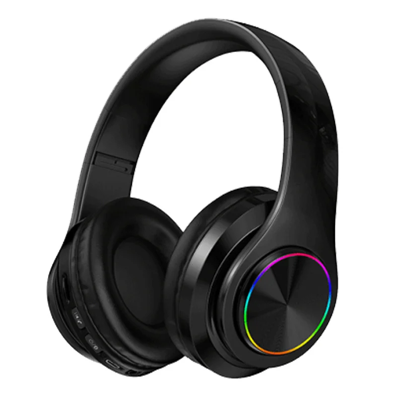 B39 Wireless Bluetooth headphones OEM Portable Folding Support TF Card Built-in FM Mp3 Player With LED Colorful Breathing Lights