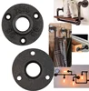 3/4" retro vintage old black malleable iron floor flange for home pipe furniture DIY