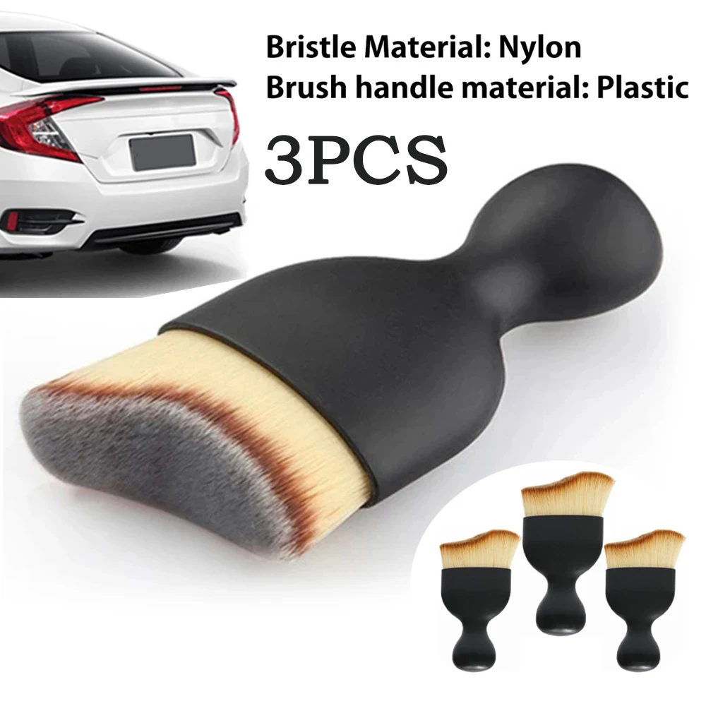 Car Soft Interior Cleaning Brush Detailing Cleaning Tools Curved Brush ...