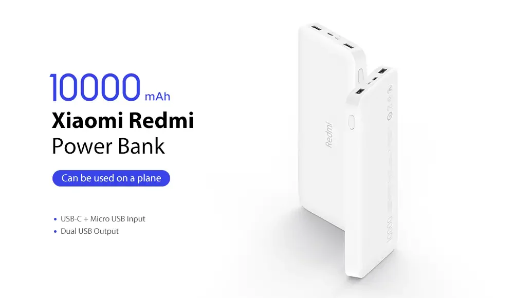 Xiaomi Redmi Power Bank 10000mAh Standard Version Redmi PowerBank 10k mAh  PB100LZM Dual USB-A Output Type-C & Mirco USB Input, View Redmi PowerBank  10k, Xiaomi Product Details from Shenzhen Inteyi Tech. Co.,