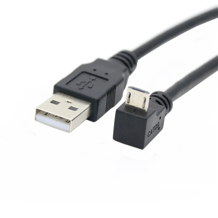 Cables Up & Down & Left & Right Angled 90 Degree USB Micro USB Male to USB Male Data Charge Connector for Tablet 5ft Cable Cable Length: 50cm, Color: Down Andled 