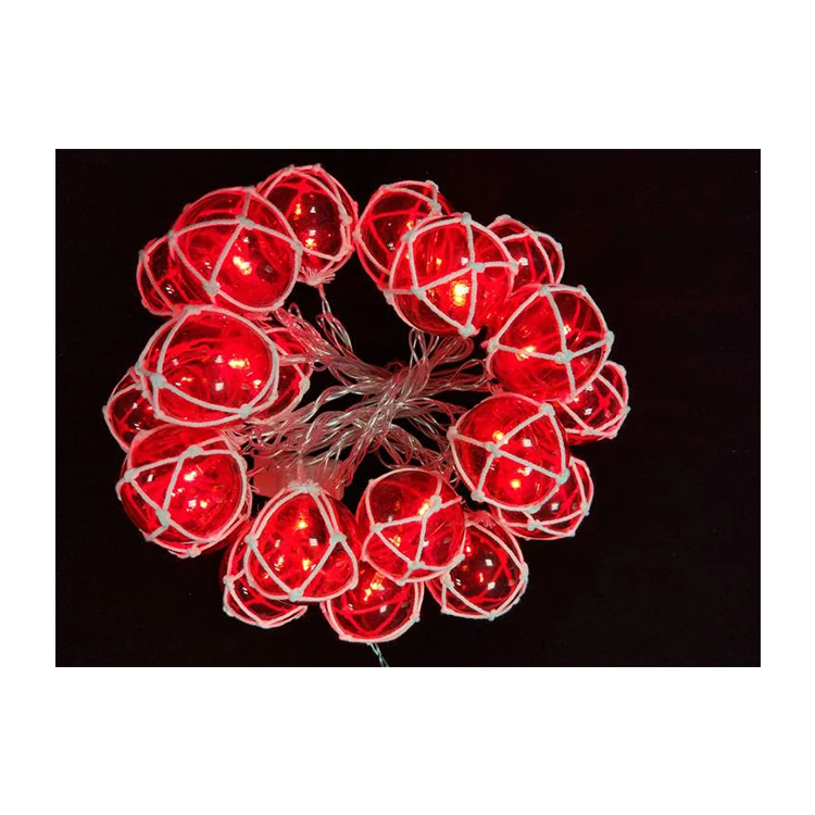 Durable using low price red ball transparent wire led battery light