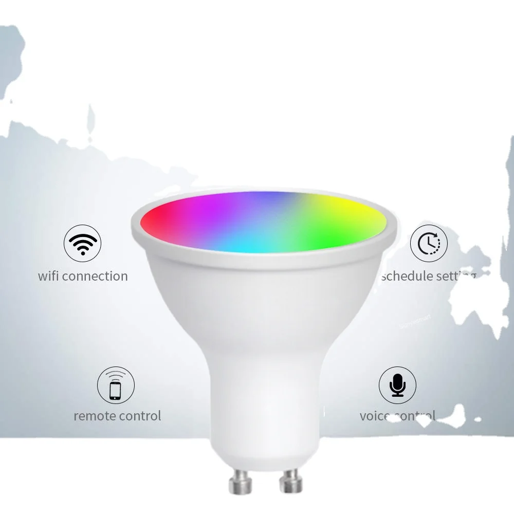 2020 New Design lighting 5w christmas color festival Lamp  rgb colorful led simple tuya wireless Wifi Smart led lamp