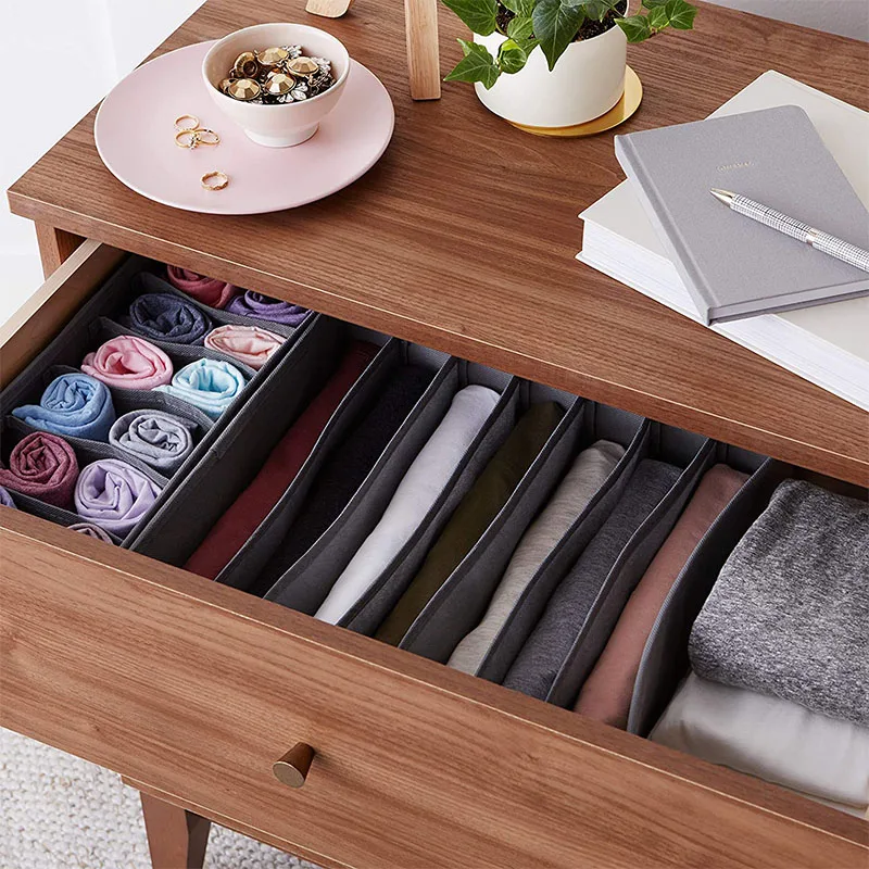 Grey Dresser Drawer Storage Organizer/underwear Storage Box For