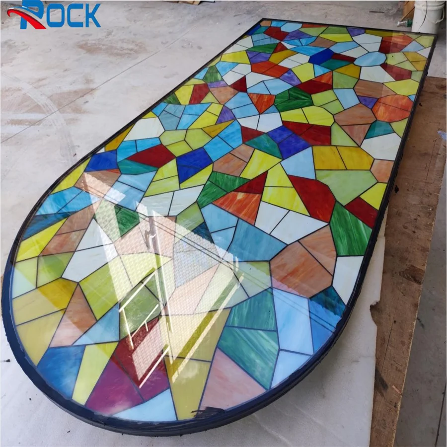 Architectural Stained Glass Art Window Panels Decorative Glass Low