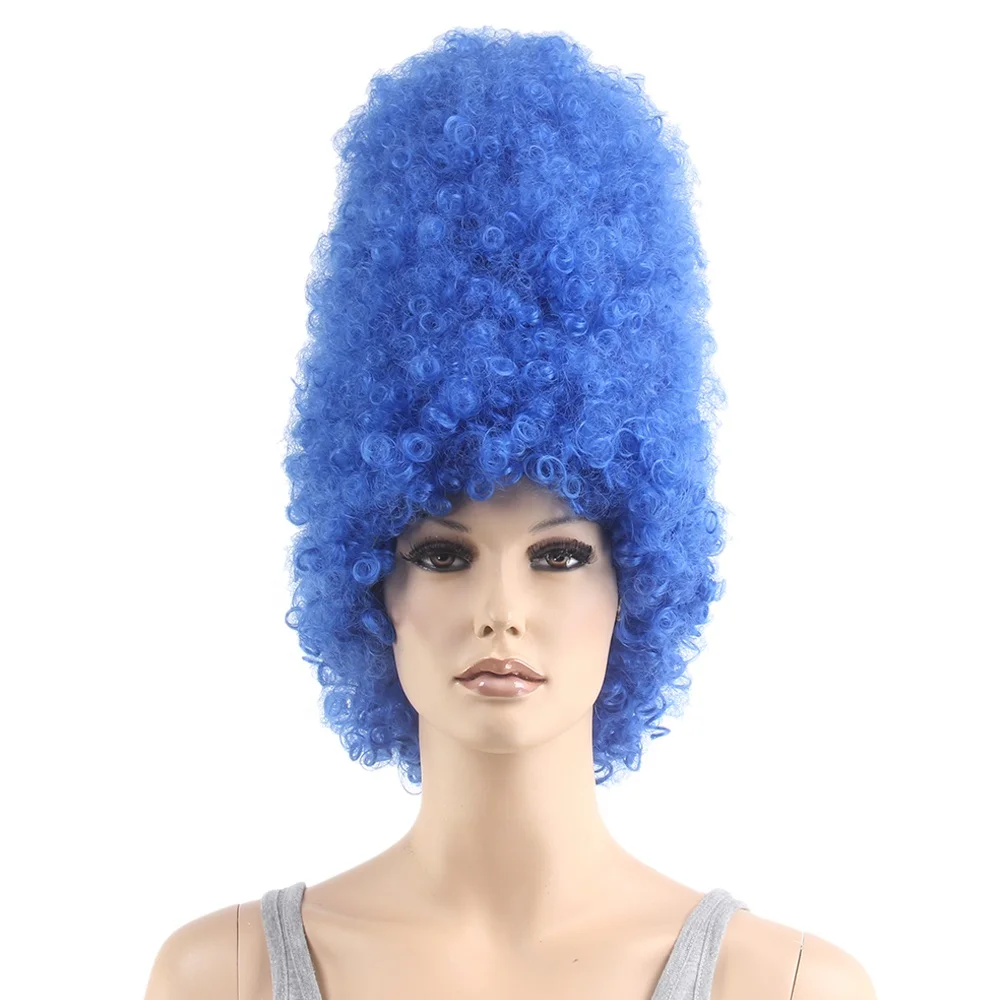 Stfantasy Marge Simpson Wig Women Halloween Cosplay Costume 60s Beehive  Blue Curly Synthetic Hair Wig - Buy Costume Wig Wholesale,Curly Beehive  Wig,Wig For Party Product on 