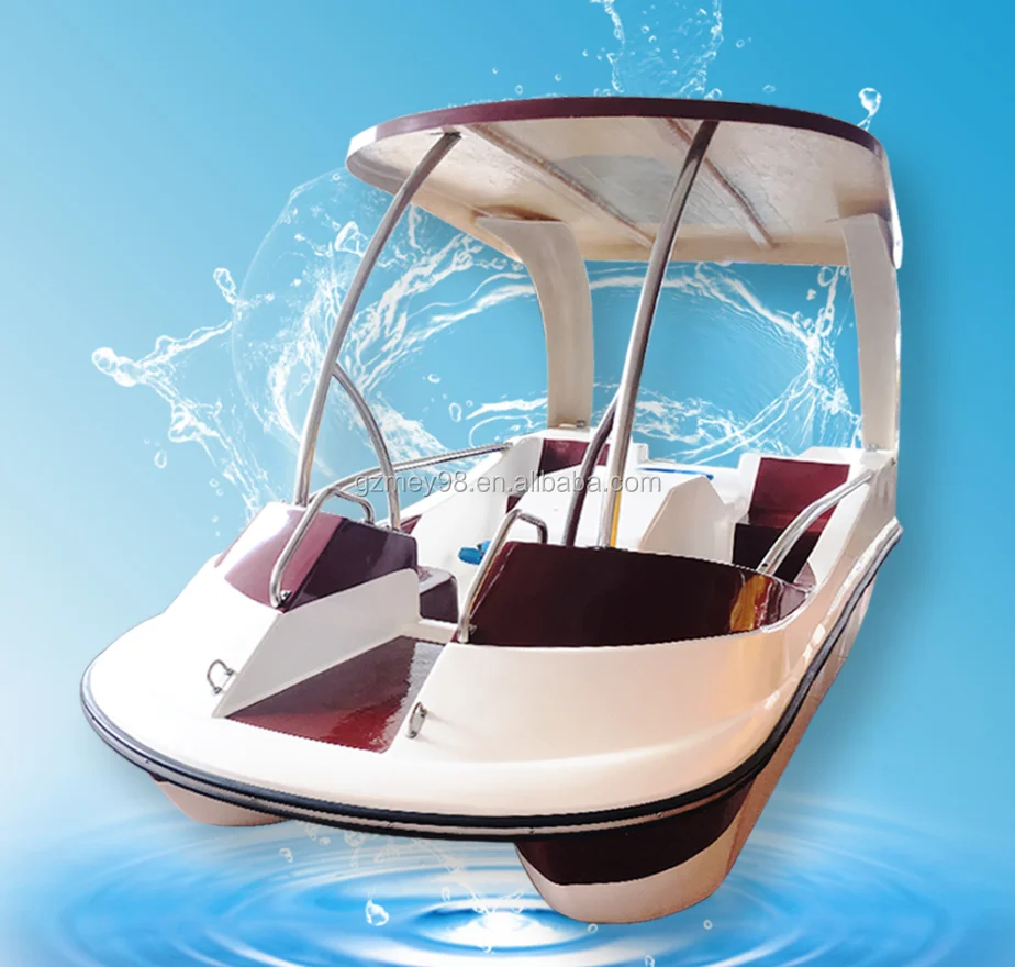 Fiberglass Pedal Boats For Kids 4 Person In Water Park M076 Electric