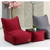 Linen block sofa micro beads cushion floor chair bean bag chair