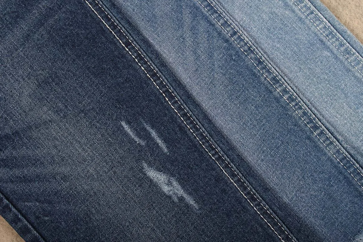 100% Cotton Denim Fabric with 3/1 Right Hand Twill and 10 X 10 Construction for Jeans in 58/60" Width