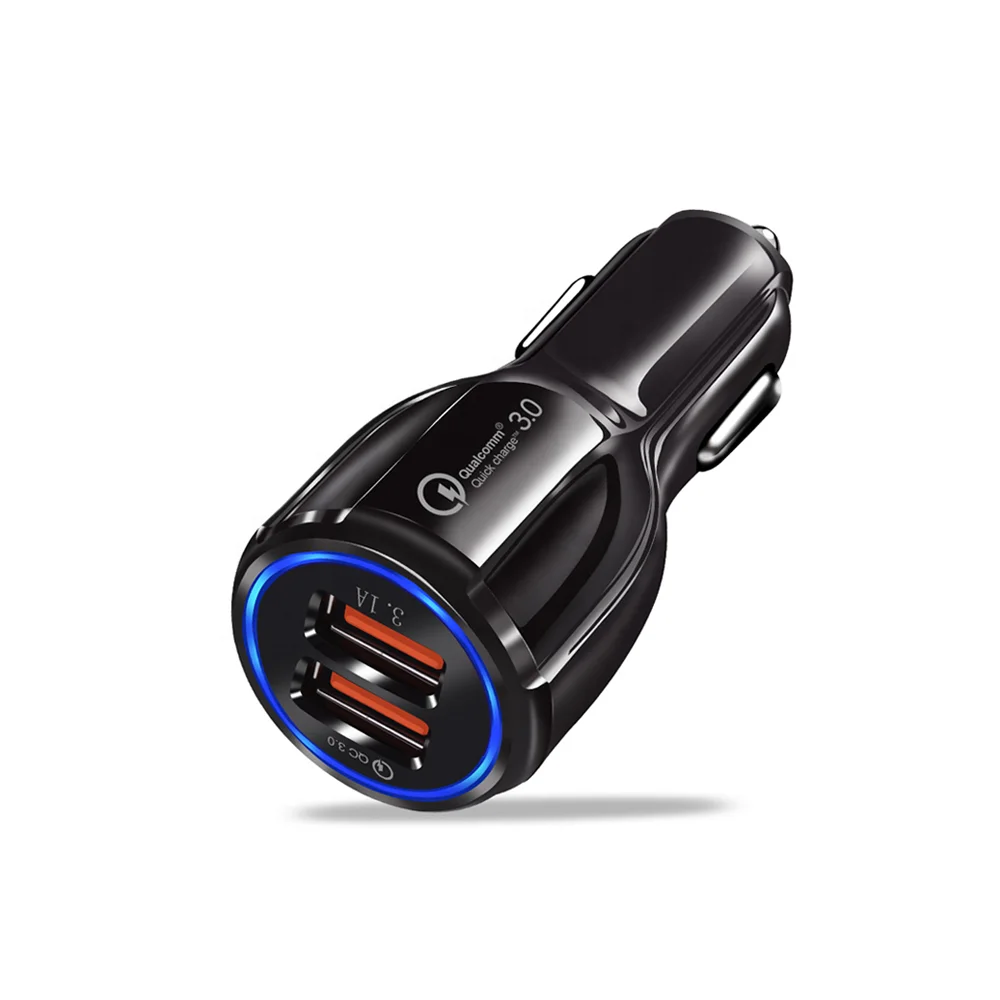 
In Stock! Quick Charge 3.0 Dual USB Port Car Charger for iPhone 