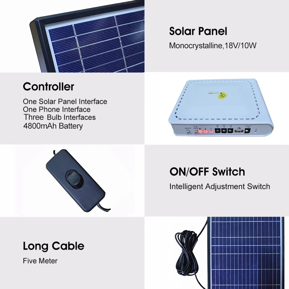 10w Mini Solar Lighting System For Off Grid Outdoor Rural Areas Remote ...