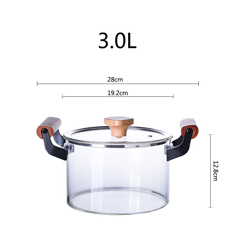 Buy Wholesale China High Borosilicate Clear Glass Pot Pyrex Cooking Pot  With Double Ear & Glass Pot at USD 5