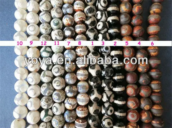 Faceted Tibetan Dzi Beads,Tibetan Agate Dzi Beads.jpg
