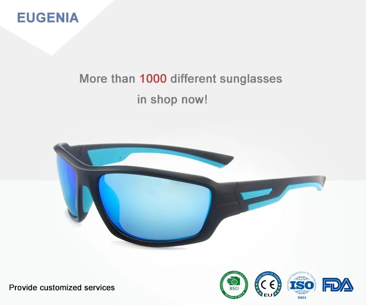 EUGENIA Double Injection Gafas De Sol Hombre Rubber Frame With Mirrored Lenses Cycling Sunglasses