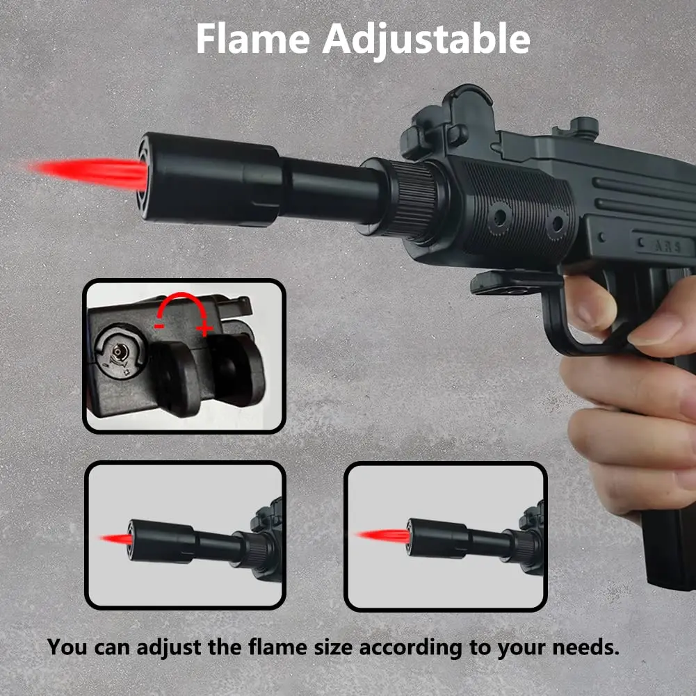 Fuya Uzi Refillable Lighter Jet Flame Inflatable Gun Model Cigarette ...