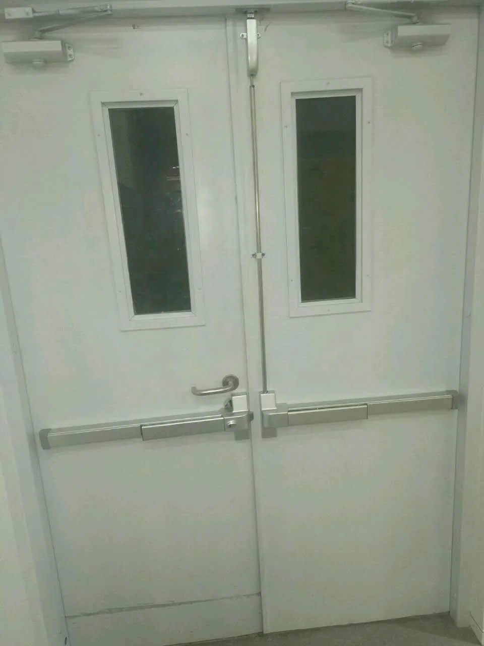 Sus304 Steel Painted Panic Bar For Single Or Double Fire Rated Door