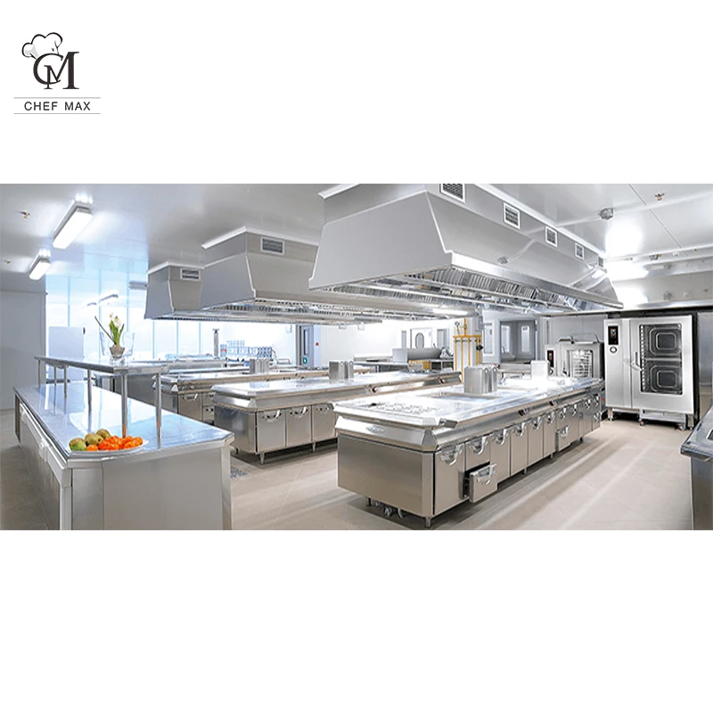 Italian Dubai Restaurant Heavy Duty Kitchen Equipment For Hospital