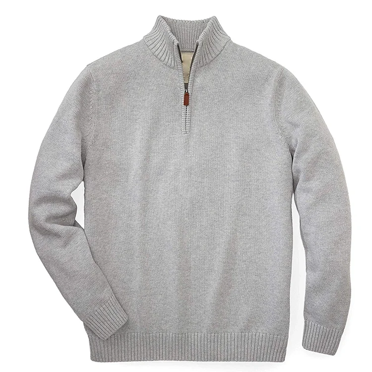 Oem Quarter Zipper Turtleneck Golf Men Knit Sweater Mens Outdoor Flat ...