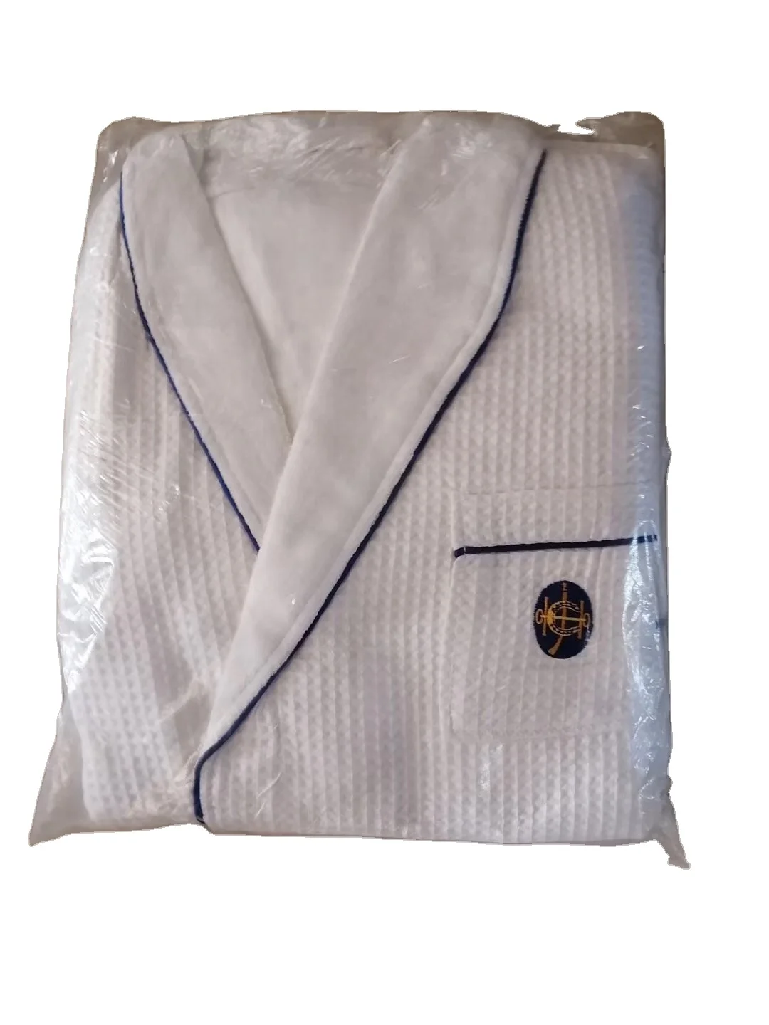 Cotton Waffle White Hotel Bath Robe Women Mens Family Bathrobe Slippers