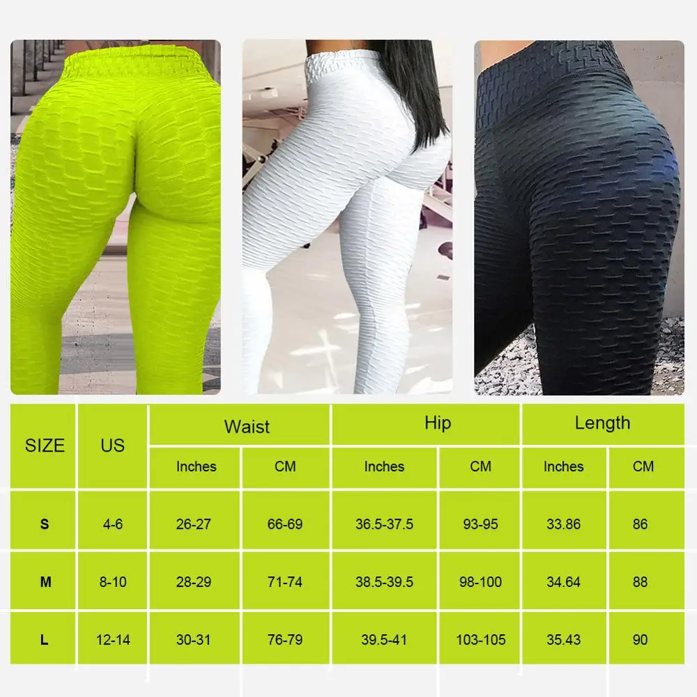 New Elastic Jacquard Push Up Scrunch Butt High Waisted Workout Sport Leggings Custom Yoga Pants Leggings