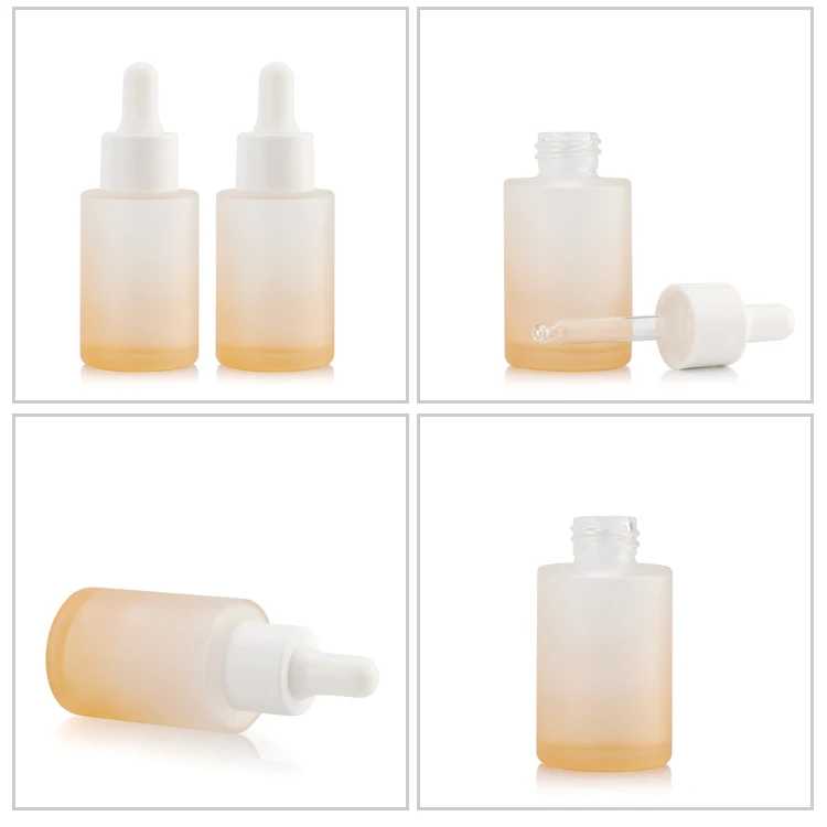New Stocks Glass Cosmetic Serum Dropper Bottle Frosted 15ml 20ml 30ml