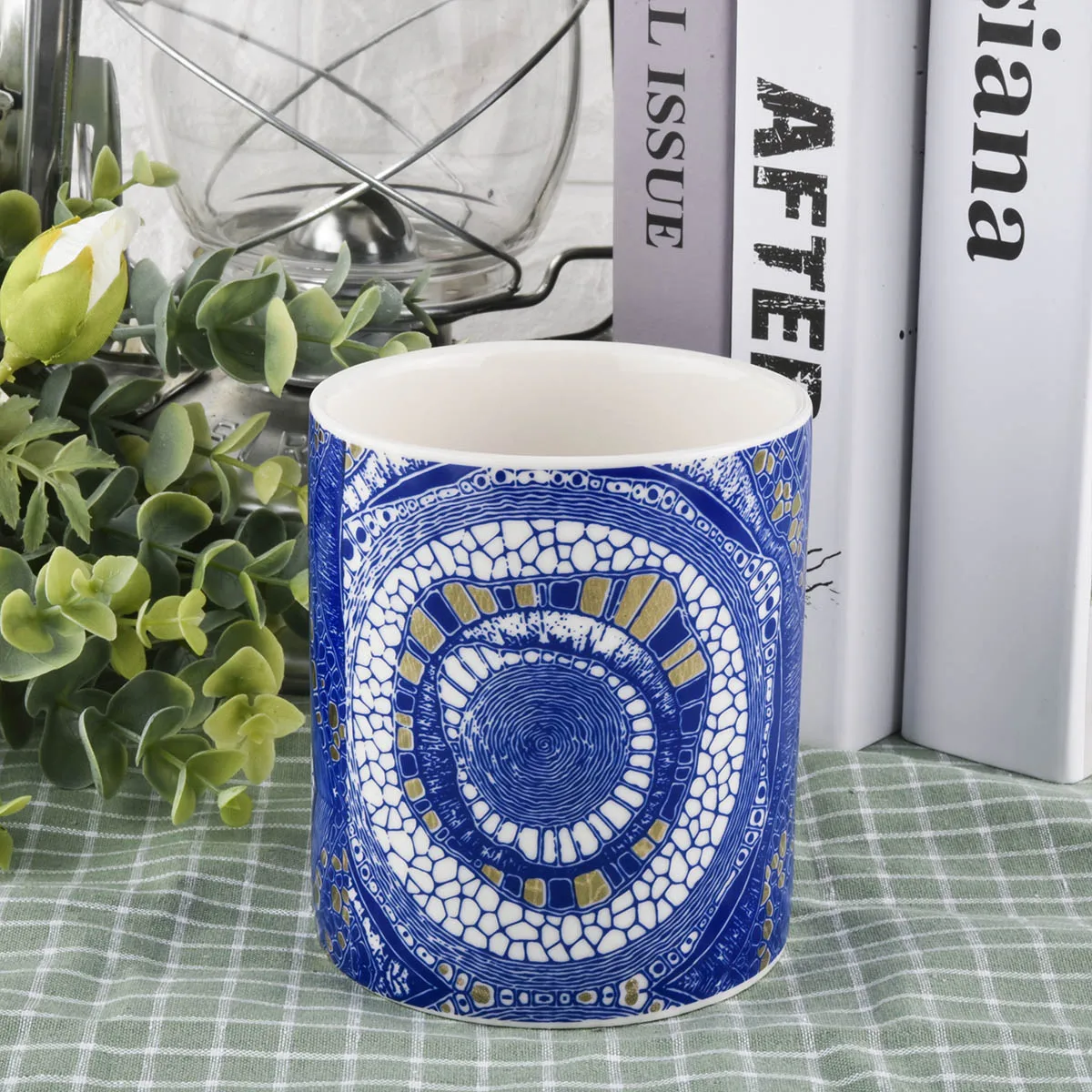 Full decal printing Christmas Decorative ceramic candle jars