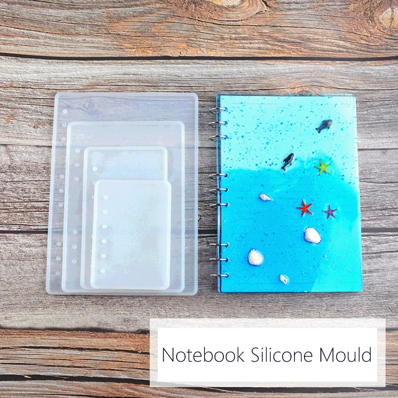 Monland Stampo nel Resina Epossidica per Notebook con Lucidatura Un Specchio A5 Stampo nel Silicone Epossidico nel Cristallo Stampo per Libri DIY 
